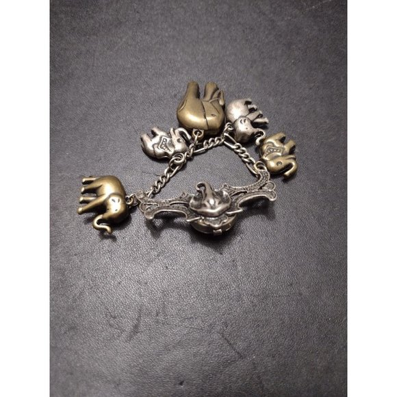 *Sale* Multi tone Elephant brooch - Picture 7 of 9